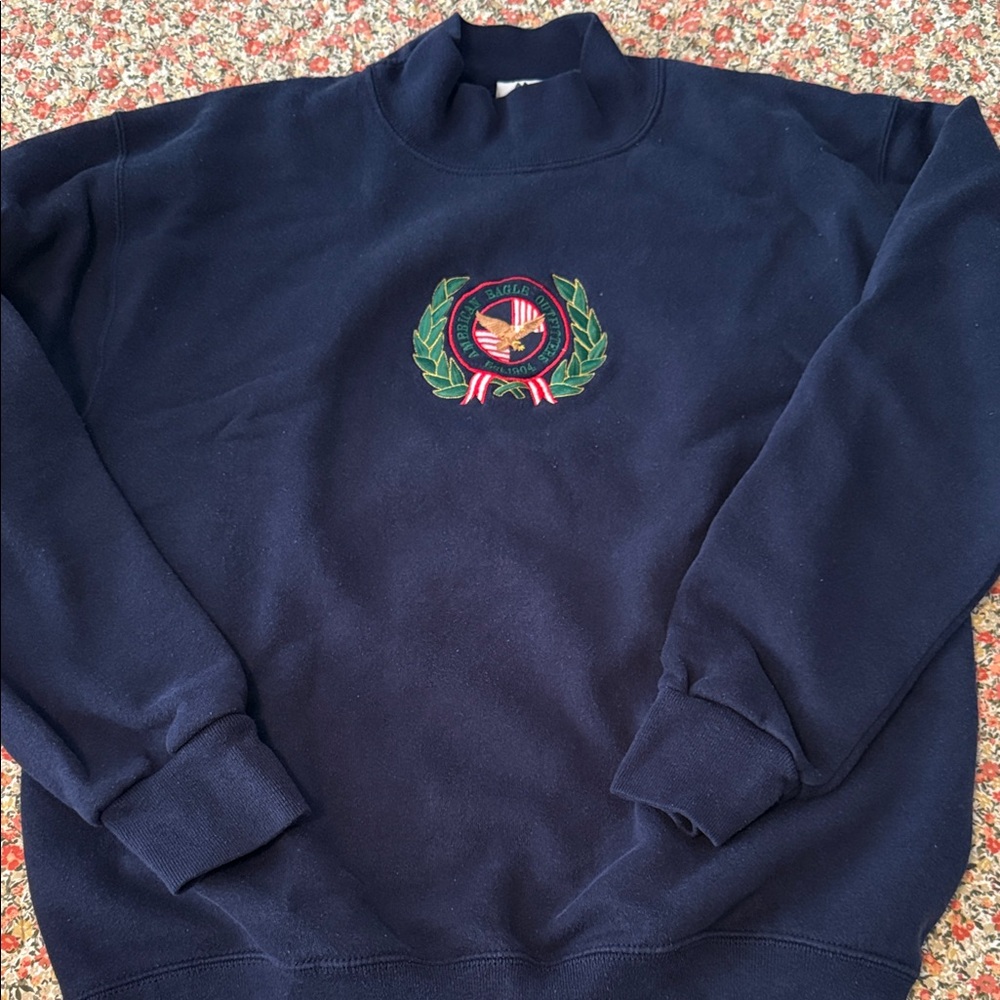 Vintage American Eagle Mock Neck Sweatshirt